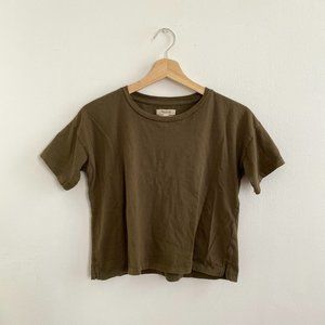 [FREE WITH PURCHASE] Madewell Crop Tee (Surplus Green)